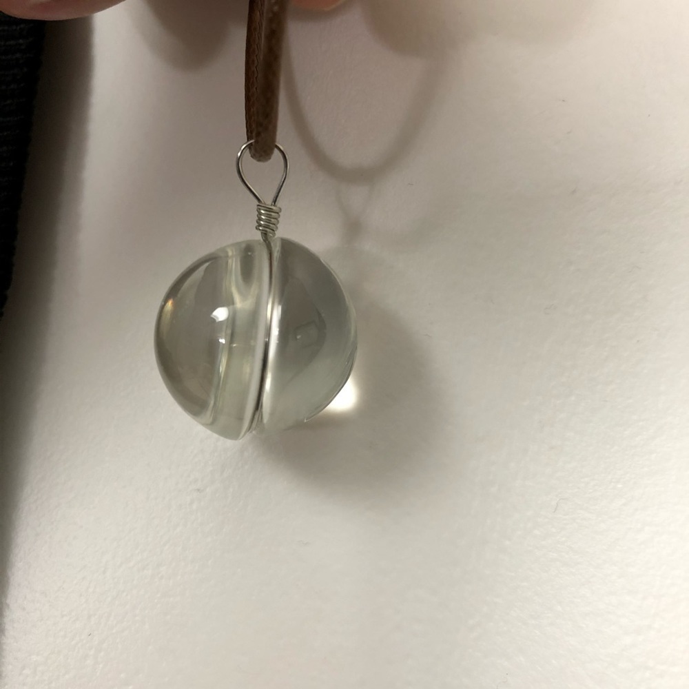 Dandelion glass ball necklace. - Picture 4 of 5